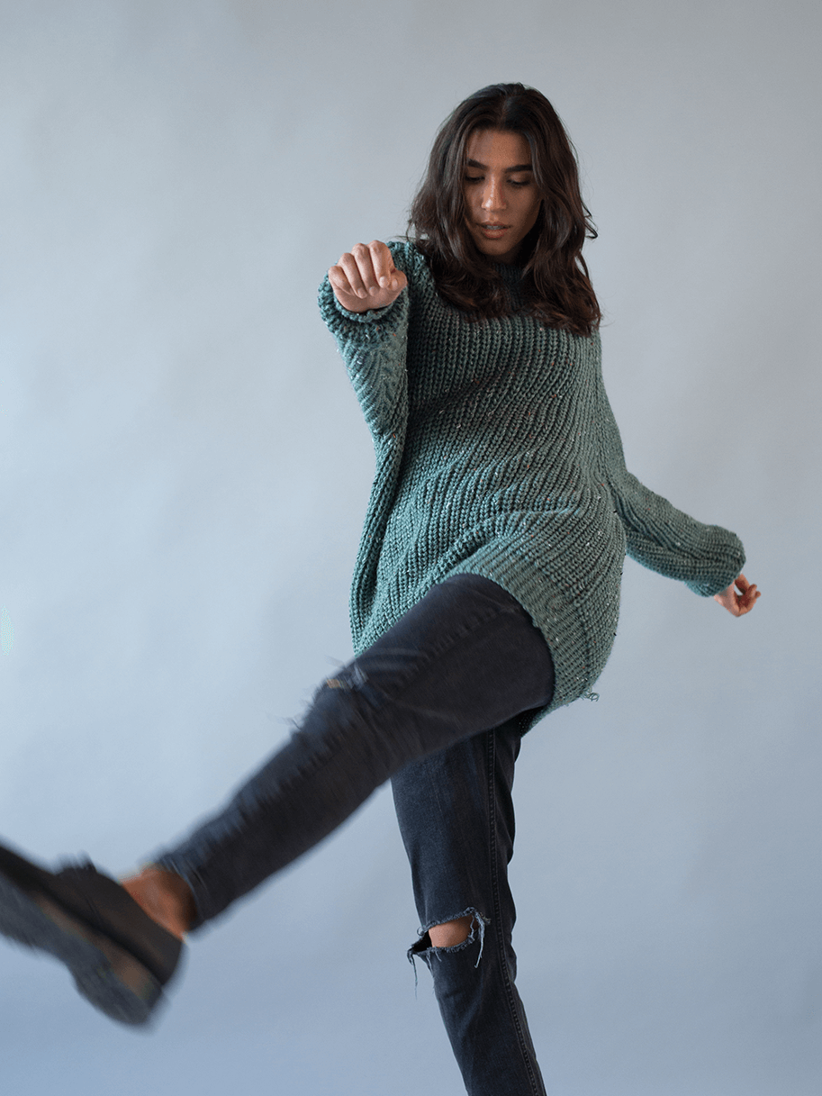 Unisex Fisherman Knit Sweater – Navy Threads – Antiform